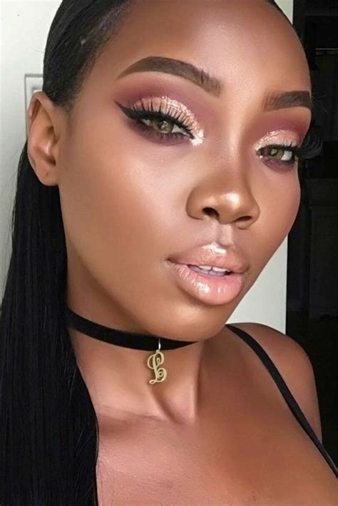 Makeup Looks For Black Women African Americans Dark Skin Black Women Makeup Black Girl Makeup