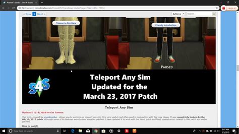 How To Fix Sims 4 Teleporter Mod For Poses Youtube
