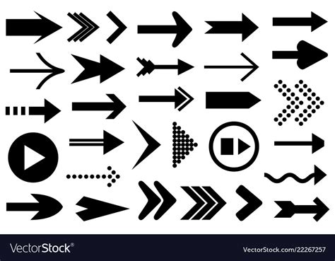 Set Of Different Arrows Royalty Free Vector Image