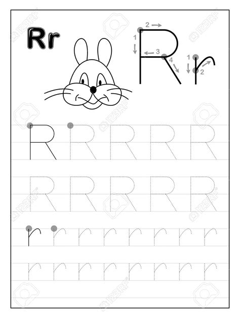 Letter R Tracing Preschool  TracingLettersWorksheets.com