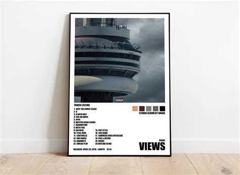Drake Views Poster Album Cover Poster Room Decor Wall Etsy