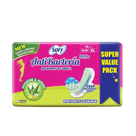Sofy Antibacteria Sanitary Pads Xl 48 Count Price Uses Side Effects