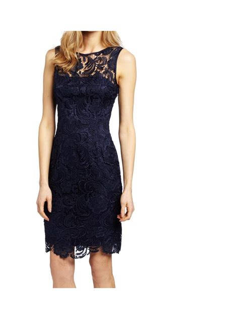 Adrianna Papell - ADRIANNA PAPELL Womens Navy Lace ...