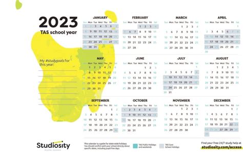 School Terms And Public Holiday Dates For Tas In 2023 Studiosity