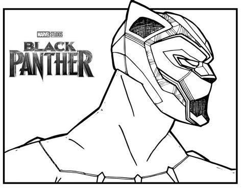 Dibujos de Pantera Negra para colorear Superhéroe Marvel gratis