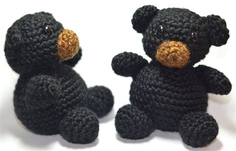 Pattern Crocheted Black Bear Californimal Etsy