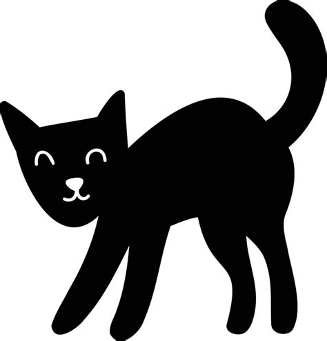 Hand Drawn Cute Black Cat Illustration 11484646 Vector Art At Vecteezy