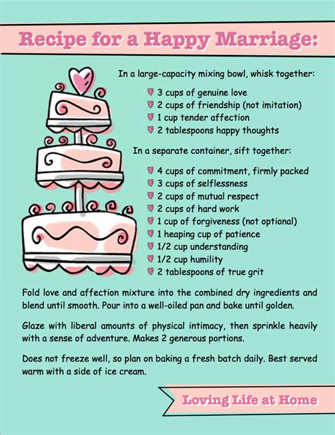 Recipe For A Happy Marriage Recipe For Marriage Recipe For Happy