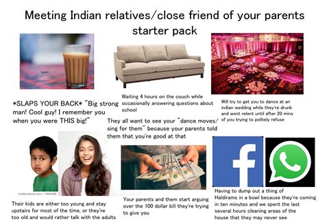 Meeting Indian Relativesfriends Of Your Parents Starter Pack R
