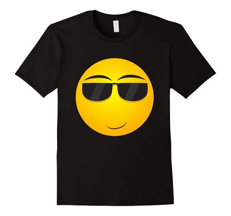 Mens Cool Glass Emoji Face T Shirt Emoticon Glasses Smile Tshirt