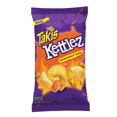 Takis Kettlez Habanero Fury Habanero Kettle Cooked Potato Chips 8 Oz
