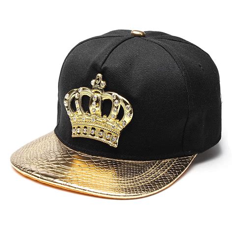 Men Womens Snapback Hat King Crown Baseball Cap Adjustable Hip Hop Dad