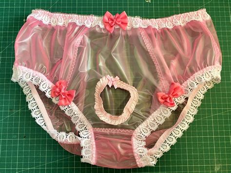 Sissy Pink And Clear Pvc Panties With Hole Knickers Waterproof Etsy Uk