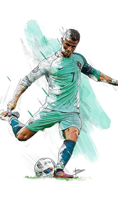 Art On Cristiano Ronaldo Football Artwork Soccer Drawing Soccer Art