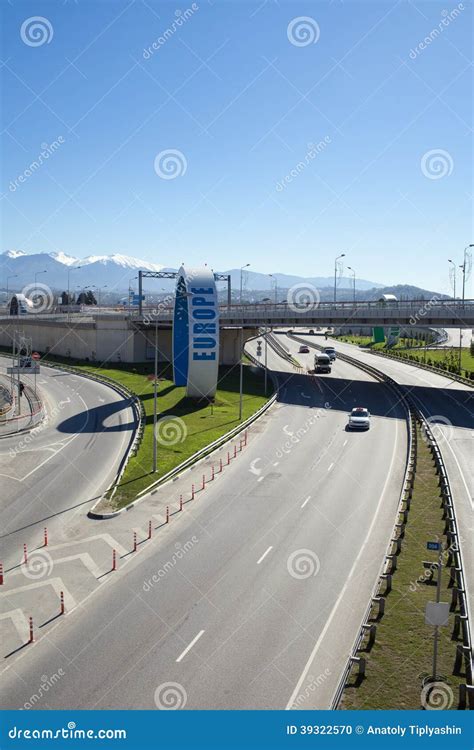 Road Junction In Sochi Russia Stock Photo Image Of Transportation