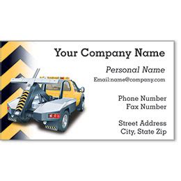 15% off with code zazpartyplan. Towing Business Cards for Automotive Towing Services ...