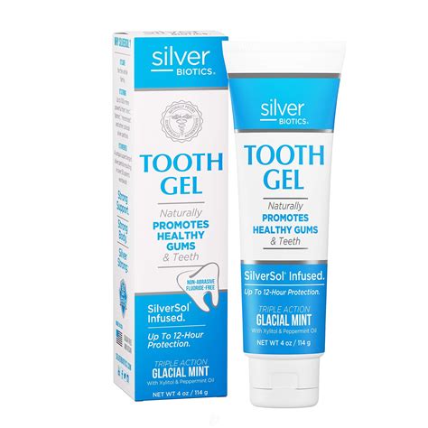 Silver Biotics Tooth Gel Glacial Mint 4oz