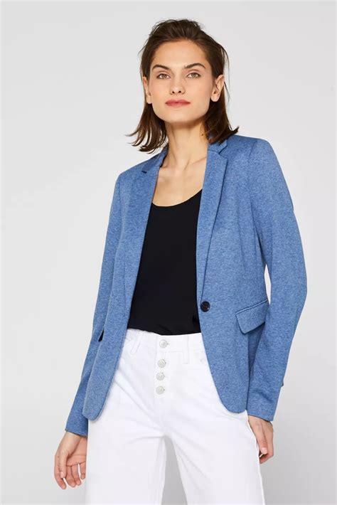 Esprit Fitted Jersey Blazer With Added Stretch For Comfort At Our
