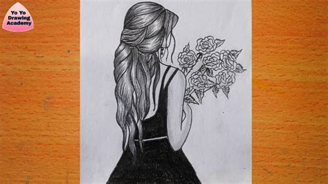 How To Draw A Girl With Flowers Step By Step Beautiful Hairstyle