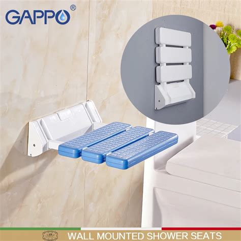 Gappo Wall Mounted Shower Seats Folding Bath Chair Shower Bath Seat
