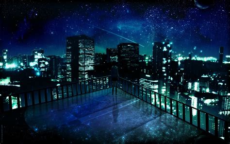 Skyline Stars City Anime Wallpapers Hd Desktop And Mobile Backgrounds
