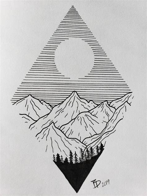 A nice simple mountain design I did that I'll be tattooing ...