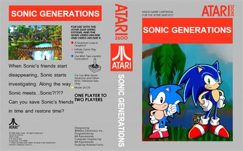 Sonic Generations Atari Box Art Cover By Uther