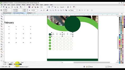 Wall Calendar In Coreldraw For Beginners Part 2 Youtube