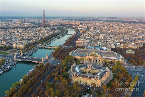 Over Paris Grand Palais Petit Palais And The Eiffel Tower Photograph By
