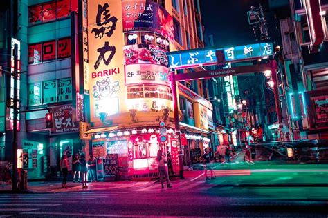 tokyo street, city and Urban, hD Wallpaper, japan, lights, neon, night ...