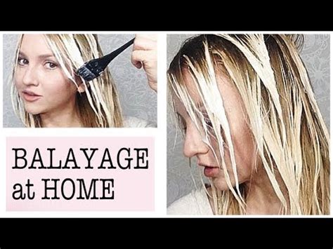 Then don the gloves to protect your hands from any dye stains and focus. Balayage At Home - How to - YouTube