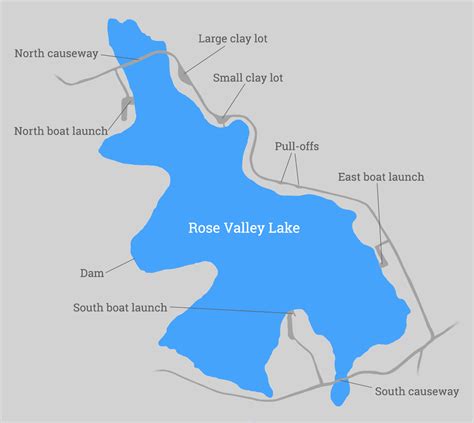 Rose Valley Lake Depth Map