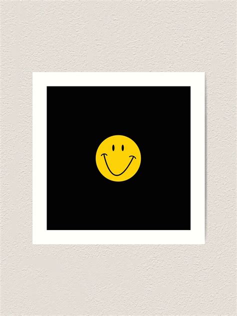 Dont Forget To Smile Yellow Smiley Face Art Print By Leslie Siegel