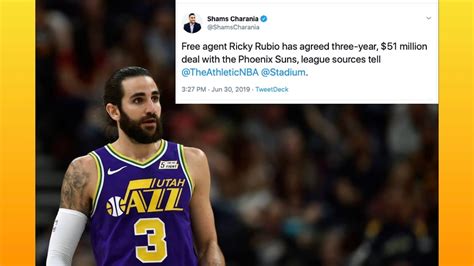 Ricky Rubio Signs 3 Year Deal With The Phoenix Suns Nbafreeagency