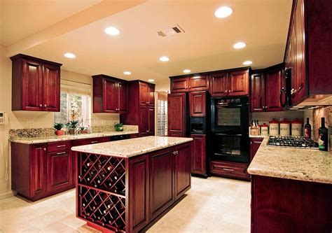Engaging Kitchen Colors With Dark Cherry Cabinets Bar Stool In Killim
