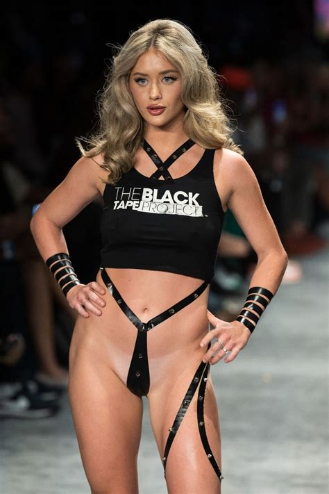 Models Wear B Kinis Made Out Of Nothing But Duct Tape In Seriously S Xy Catwalk Show Daily Celeby