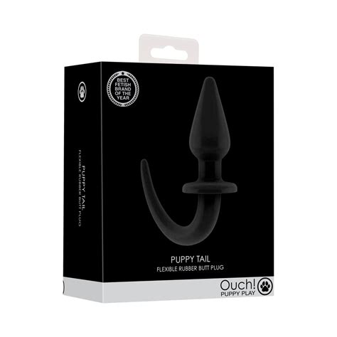 Ouch Flexible Rubber Anal Plug Black