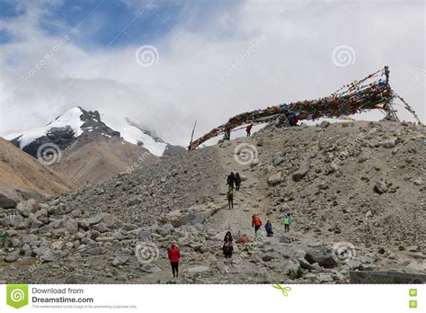 Mt Everest North Face At Tibet Editorial Photo Image Of Nature