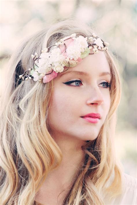 Wedding flowers for bride hair. bridal flower crown wedding hair accessories by ...