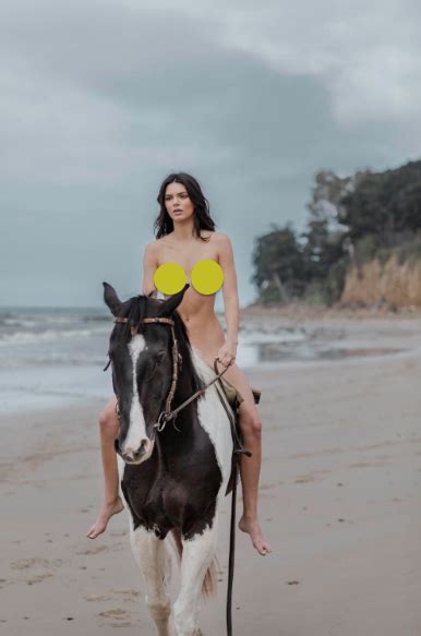 Kendall Jenner Is Butt Naked On A Horse In New