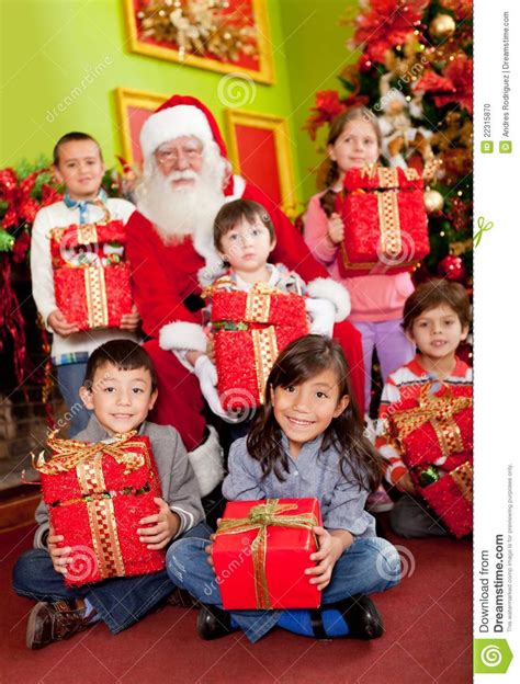 Santa With Children Stock Photo Image 22315870