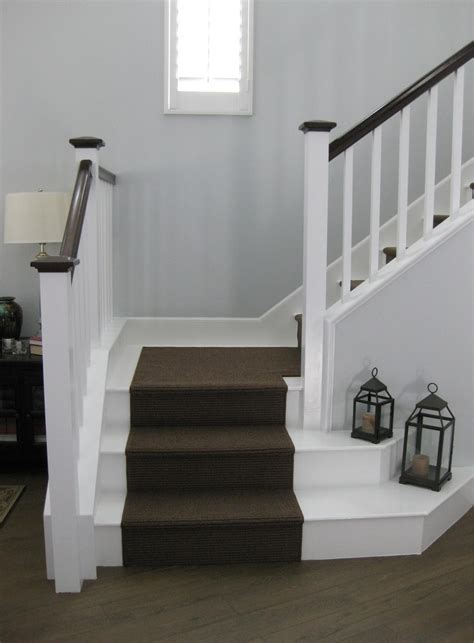 Scrap Ali Ever After White Painted Laminate Stairs With Carpet Runner