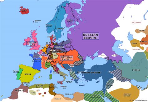 Holy Alliance Historical Atlas Of Europe 26 September 1815 Omniatlas