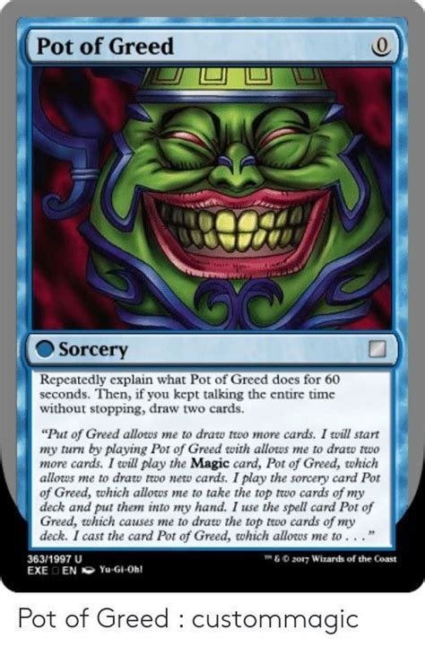 Players can shuffle their custom cards into their existing what do you meme? 18 Times Pot of Greed meme Explained What it Does Over and ...