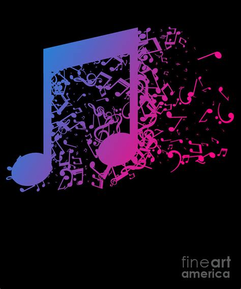 Colorful Music Notes Gradient Ombre Musician Digital Art By Thomas