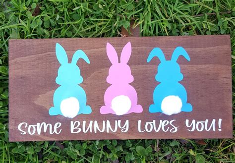 Easter Sign Bunny Sign Easter Bunny Sign Wreath Etsy