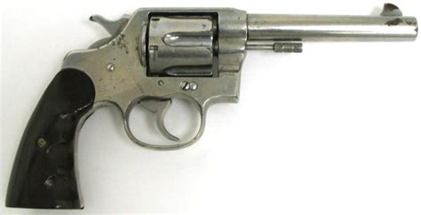 Colt New Service 45 Acp Caliber Revolver Re Nickeled And Altered From