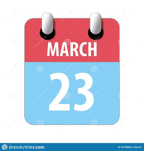 March 23rd Day 23 Of Monthsimple Calendar Icon On White Background