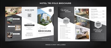 Premium Vector Luxurious Hotel Trifold Brochure Template