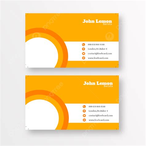 Orange Business Card Tempalte Template Download On Pngtree
